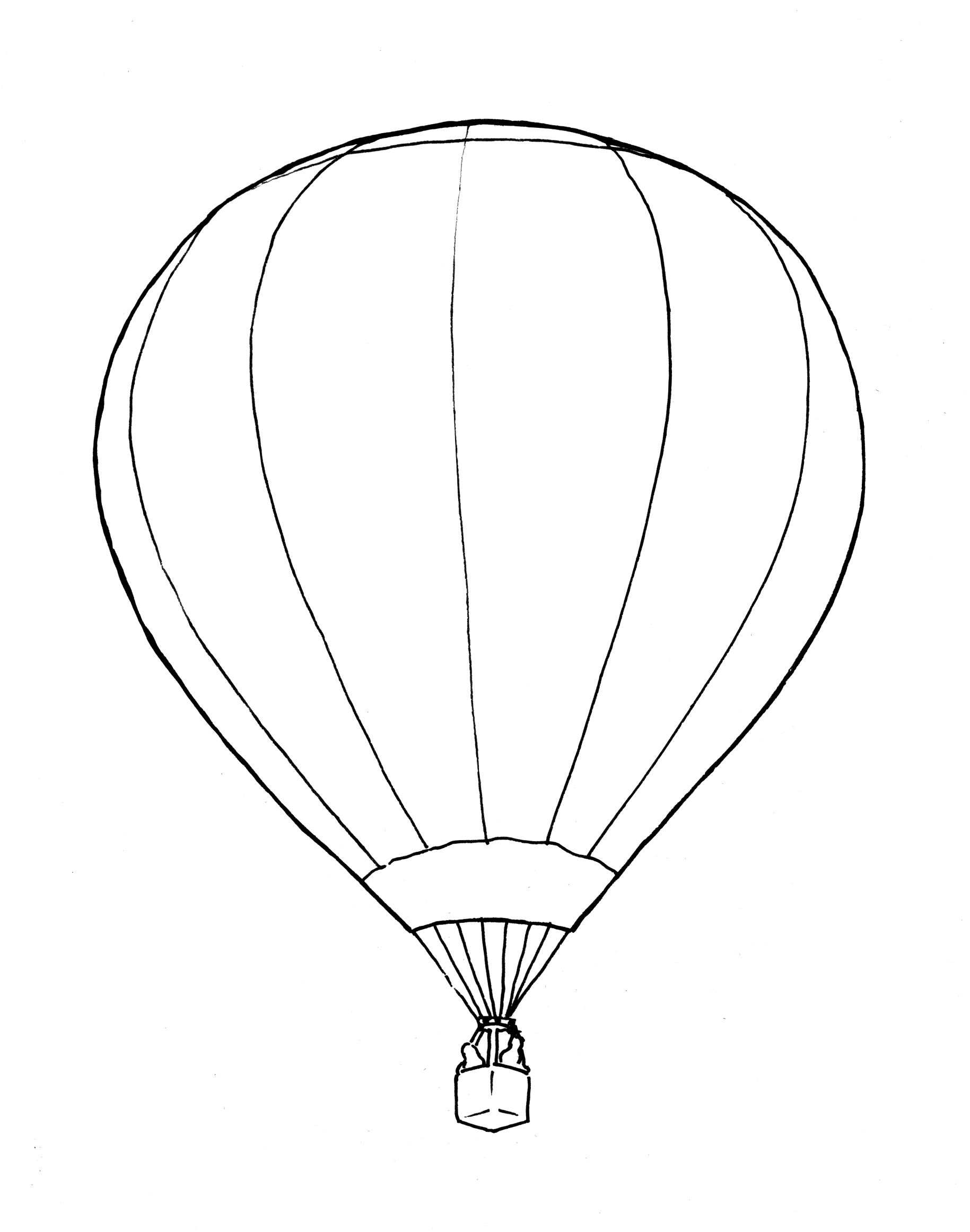 1829x2323 Hot Air Balloon Coloring Pages High In The Sky Free Printable
