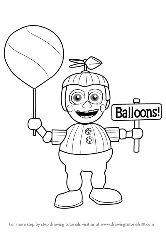 566x800 Learn How To Draw Balloon Boy From Five Nights