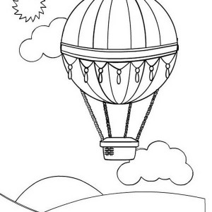 300x300 Drawing Hot Air Balloon Coloring Pages Bulk Color