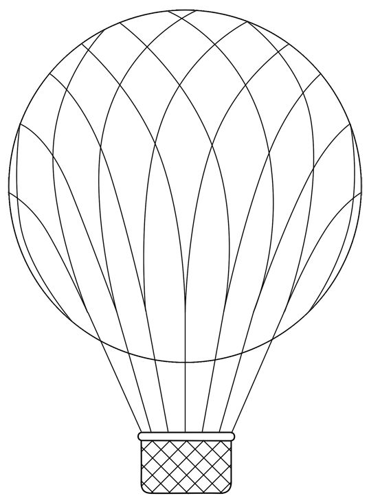 537x725 Drawn Basket Hot Air Balloon
