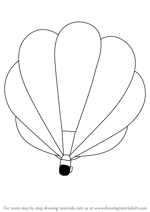 596x846 Learn How To Draw A Hot Air Balloon (Other) Step By Step Drawing