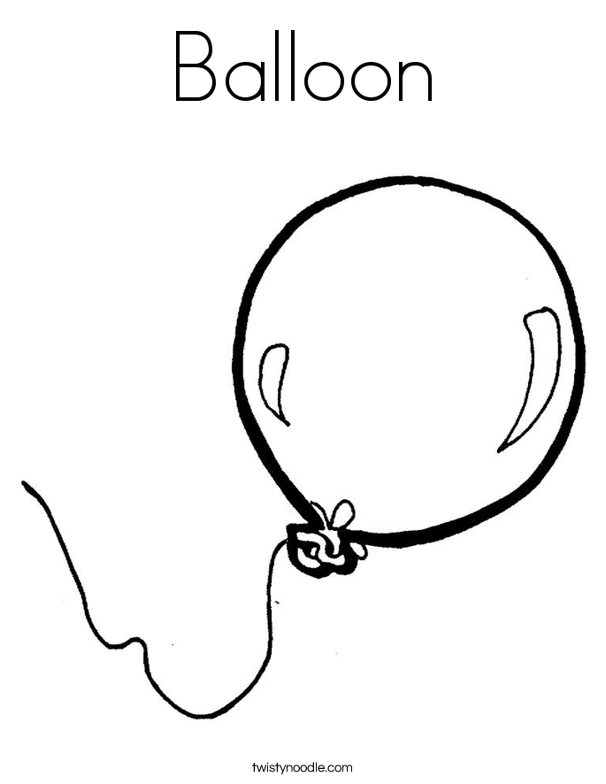 685x886 Balloon Coloring Page