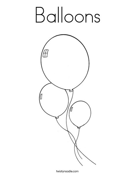 468x605 Balloons Coloring Page