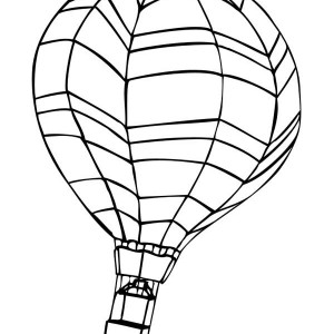 300x300 Hot Air Balloon Outline Coloring Pages Bulk Color