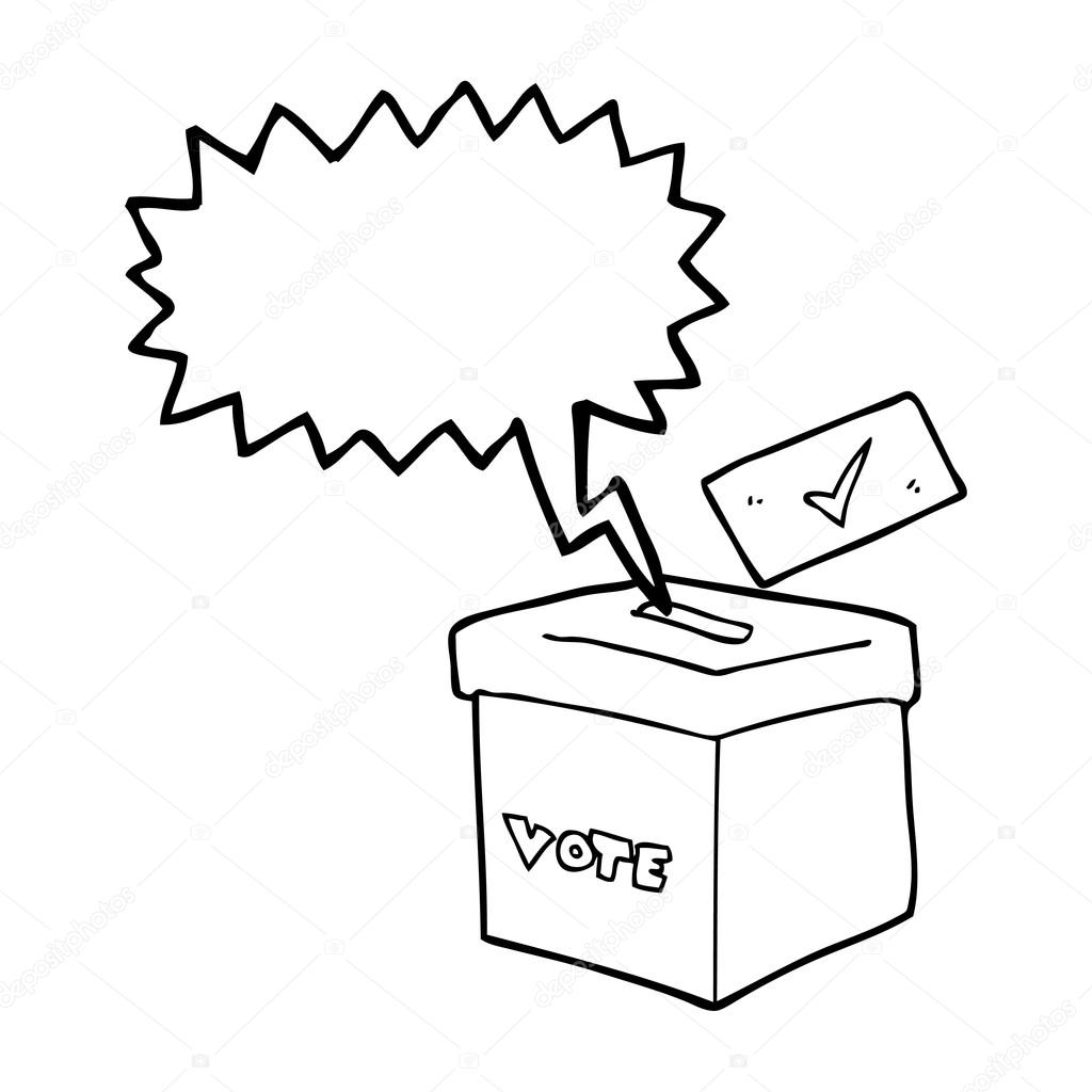 1024x1024 Speech Bubble Cartoon Ballot Box Stock Vector Lineartestpilot