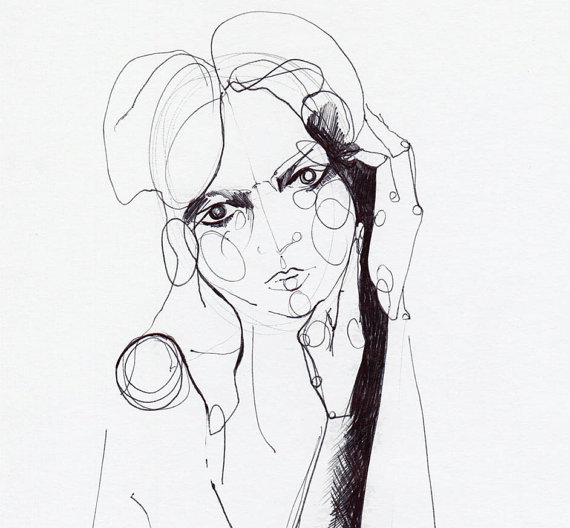 570x528 Biro Pen Sketch Ii Original Ballpoint Pen By Hollysharpe