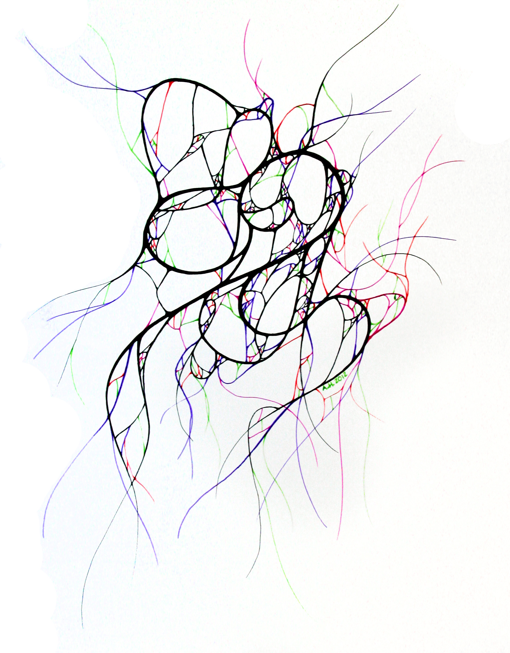 1752x2244 Dripping By Allison Henline, 11x14 Inches, Ballpoint Pen Art I