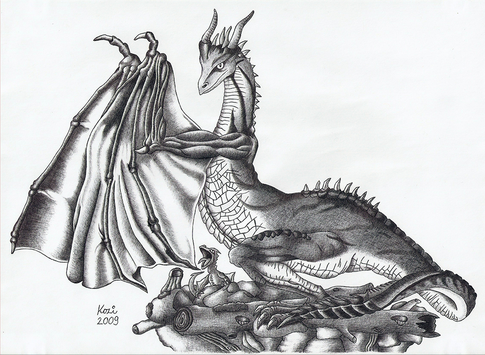 1000x731 Eternal Dragon Ballpoint Pen Drawing 2009 On Behance