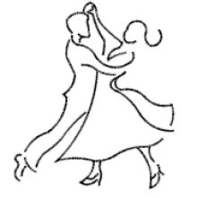 222x221 Outlines Embroidery Design Ballroom Dancing From Embroidery