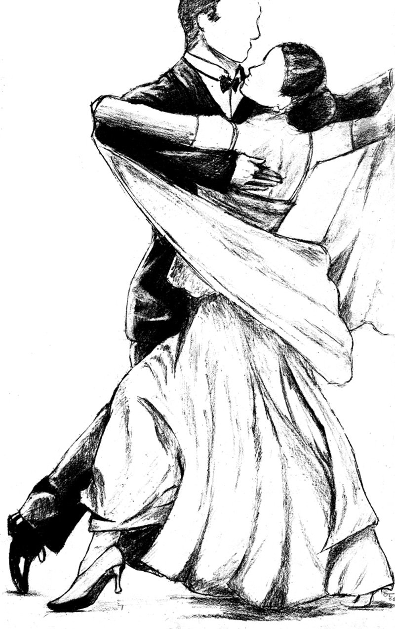 800x1273 Pencil Sketches Of Couples Dancing Drawn Dancer Ballroom Dance