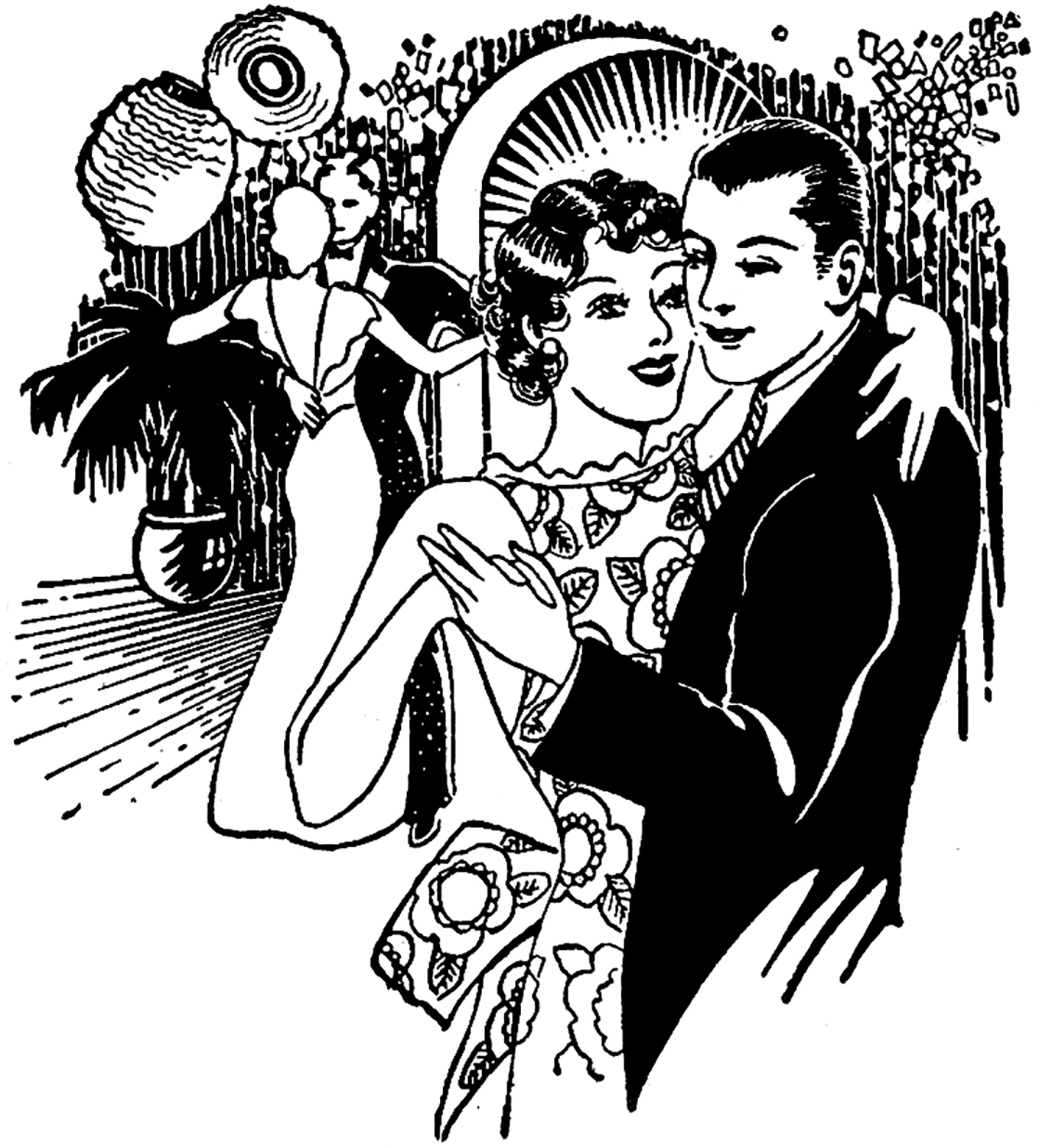 1358x1500 Vintage Ballroom Dancing Image!