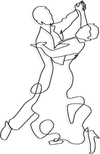 400x612 Wire Mural Propasal Drawing Of Couple Ballroom Dancing Other