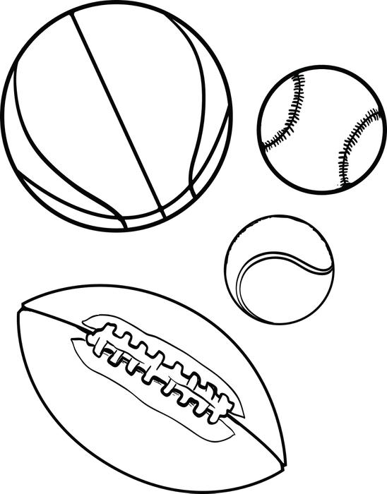 548x700 Free, Printable Sports Balls Coloring Page For Kids
