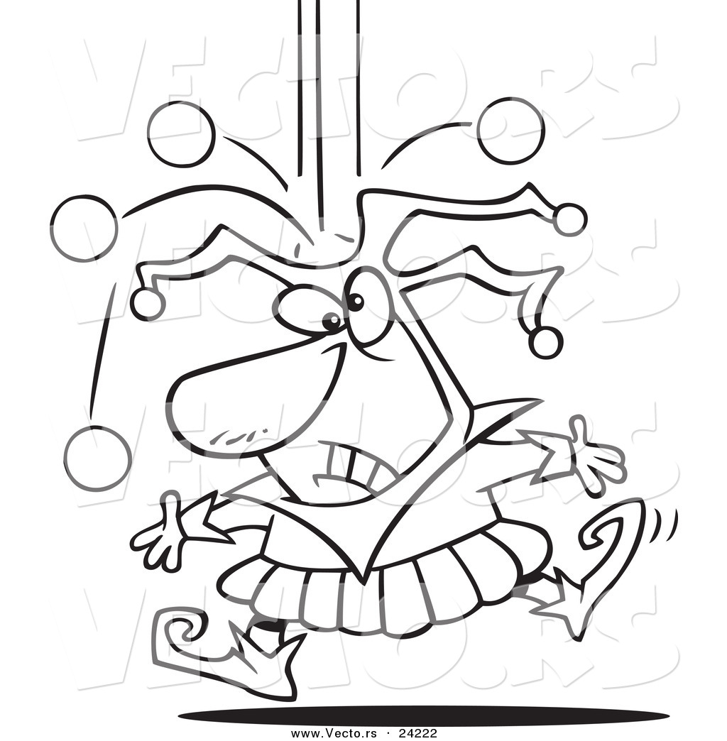 1024x1044 Vector Of A Cartoon Joker Dropping Juggle Balls