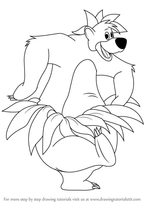 599x844 Learn How To Draw Baloo From The Jungle Book (The Jungle Book