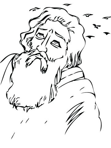 360x480 Ravens Coloring Pages Bible Coloring Pages Fed By Ravens Coloring