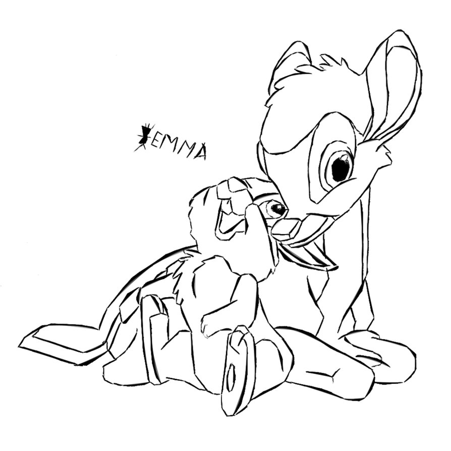 894x894 Bambi And Thumper By Stadsengel2