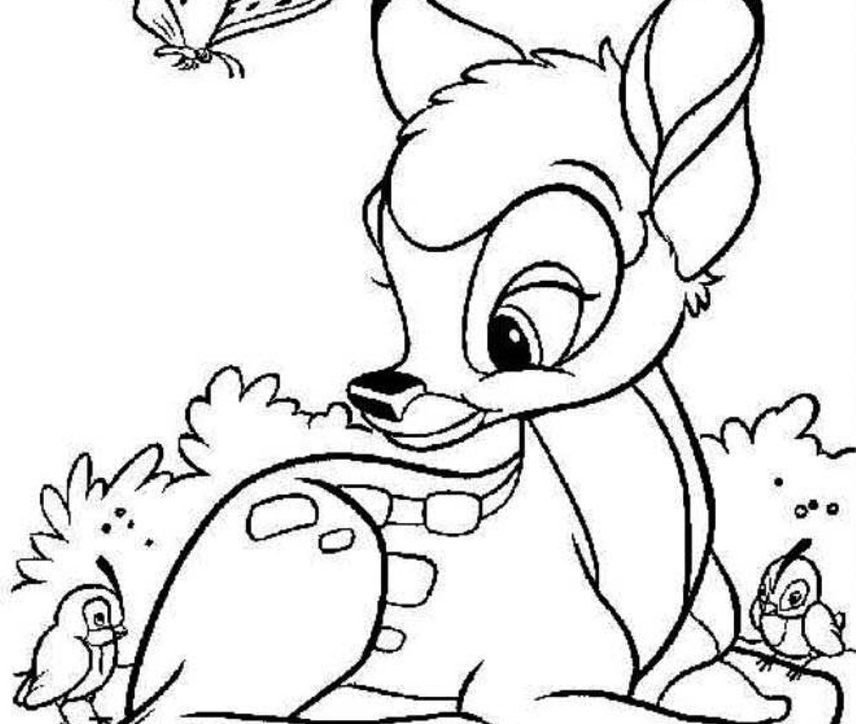 1241x1050 Bambi Coloring Pages Disney Many Interesting Printable Cartoons
