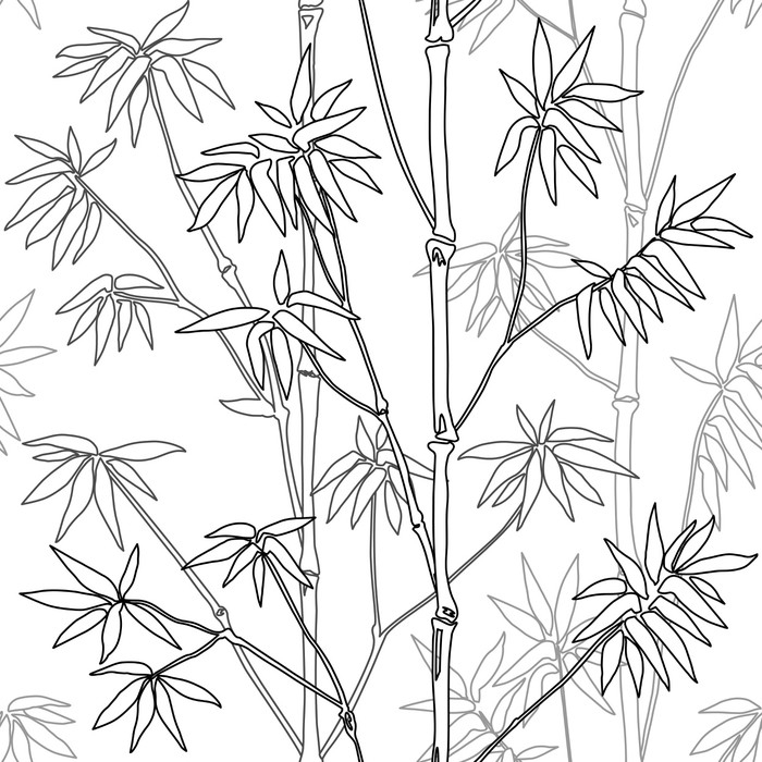 700x700 Bamboo Seamless Pattern Wall Mural We Live To Change