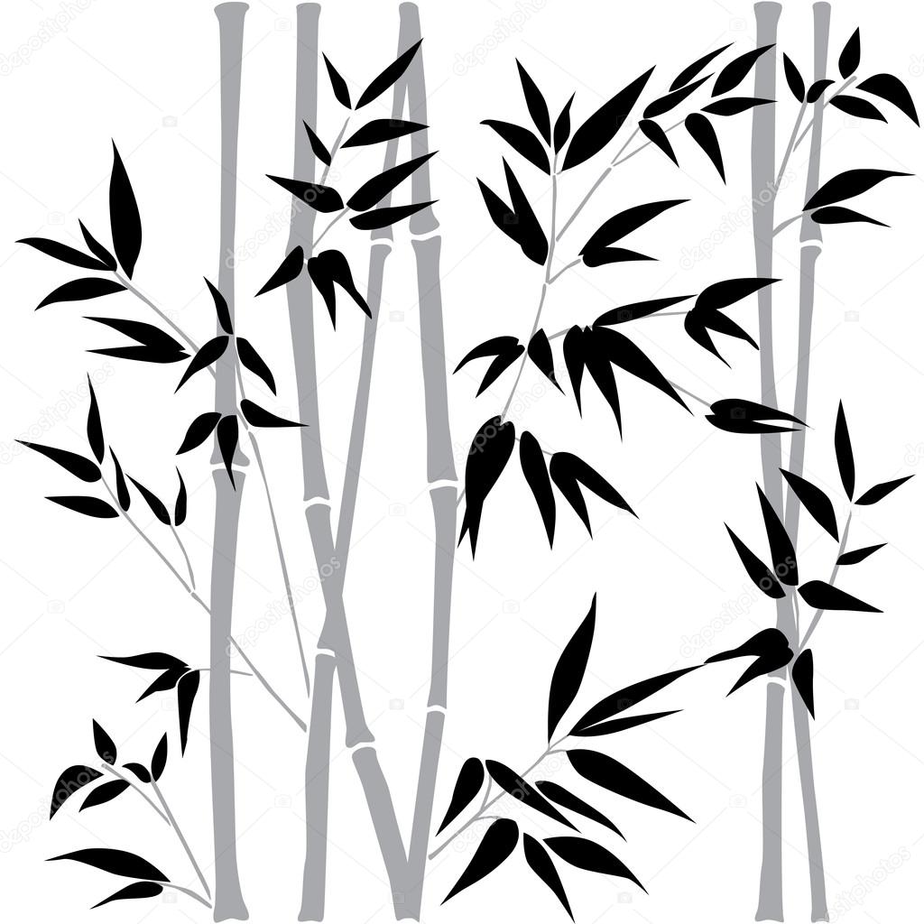 1024x1024 Decorative Bamboo Branches. Bamboo Forest Background. Vector