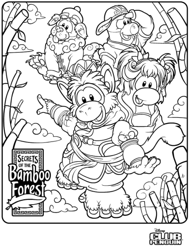 390x506 Saraapril In Club Penguin Bamboo Forest Coloring Page )