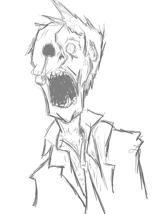 531x702 Super Quick Zombie Sketch By Jake Ross