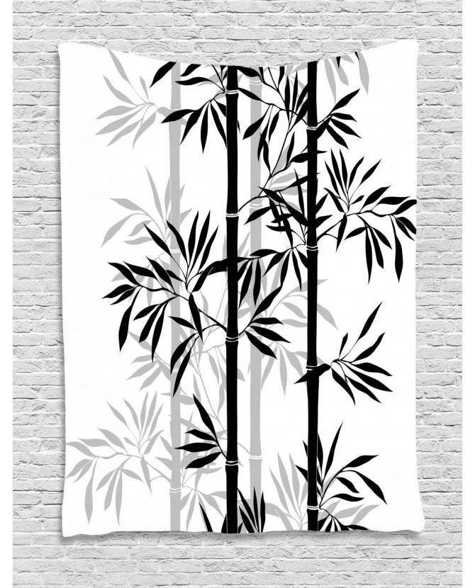 670x830 Tapestry Bamboo Tree Leaves Zen Printed Wall Hanging