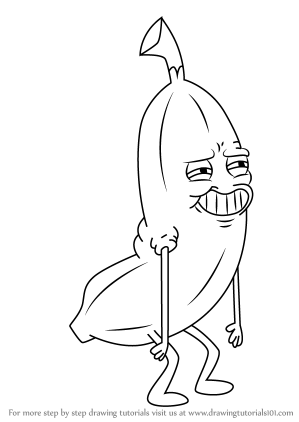 598x844 Learn How To Draw Banana Man From Uncle Grandpa (Uncle Grandpa