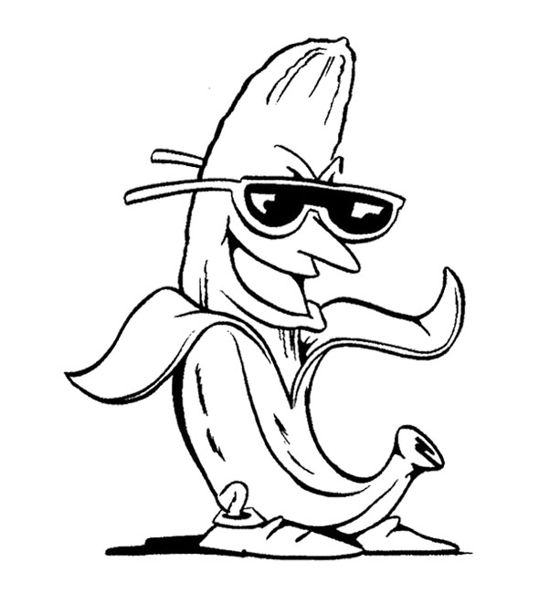 590x650 Stylish Banana Fruit Coloring Page Kids Coloring Pages
