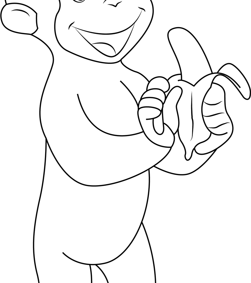 800x900 Wonderful Curious George Color Pages Printable Kids Free Cartoon