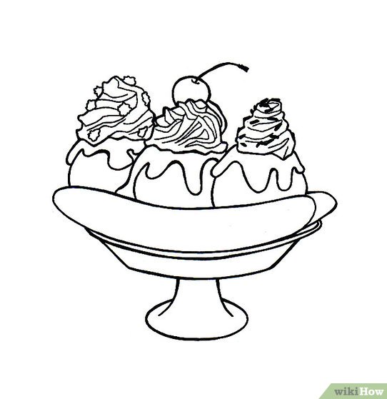 542x559 How To Draw A Banana Split 6 Steps (With Pictures)