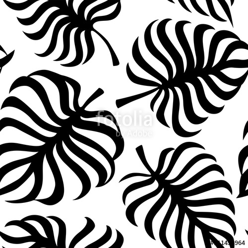 500x500 Tropical And Banana Leaves. Abstract Background Seamless Pattern