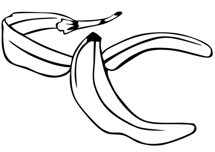 750x531 Coloring Page Banana Peel