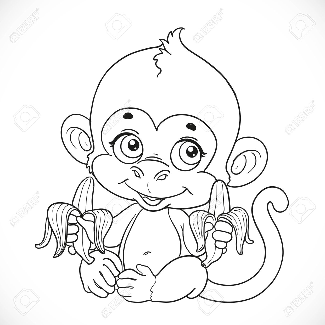1300x1300 Cute Monkey Drawings Cute Baby Monkey Drawings Cute Baby Monkey