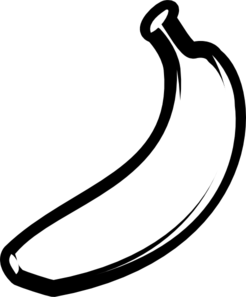 246x297 Banana Clipart Line Drawing