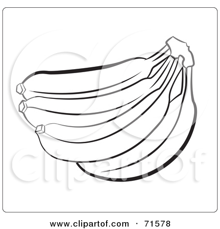 450x470 Banana Outline Clipart