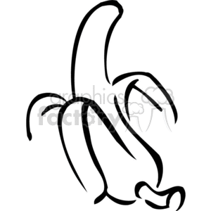 300x300 Royalty Free Banana Outline 383202 Vector Clip Art Image