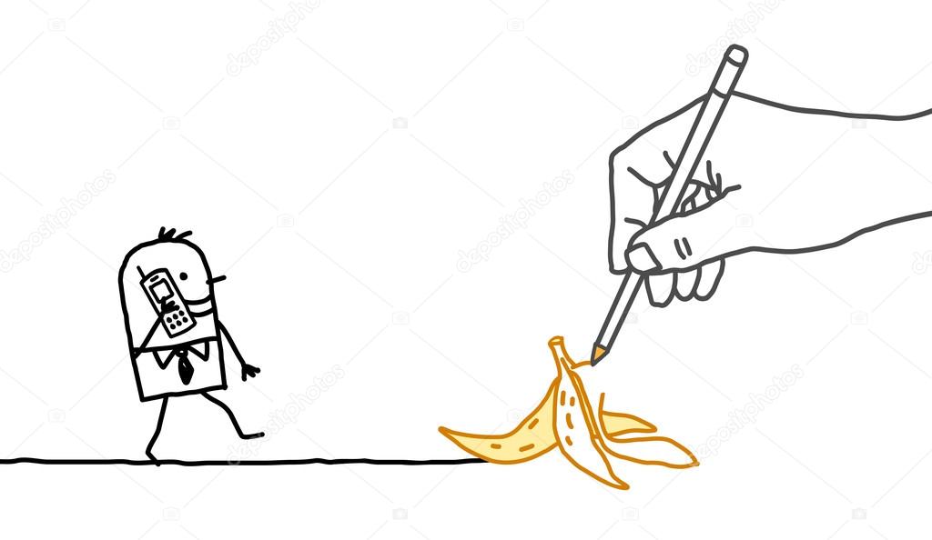 1024x594 Drawing Big Hand And Cartoon Businessman