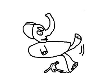 300x250 Elephant On Rollerblades