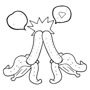 300x300 Freehand Drawn Cartoon Banana Peel Royalty Free Stock Image