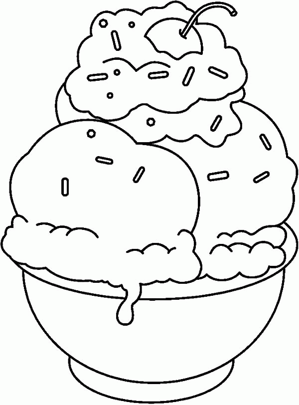 600x812 Banana Split Coloring Page 567897