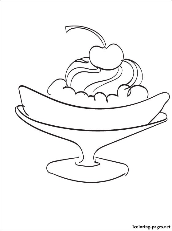 560x750 Banana Split Coloring Page Coloring Pages