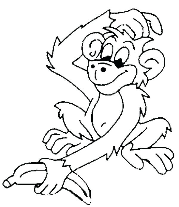 600x693 Here Are Banana Coloring Page Pictures Baby Monkey Got His Banana