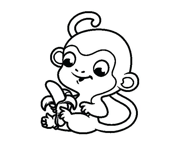 600x470 Here Are Banana Coloring Page Pictures Monkey With Banana Coloring
