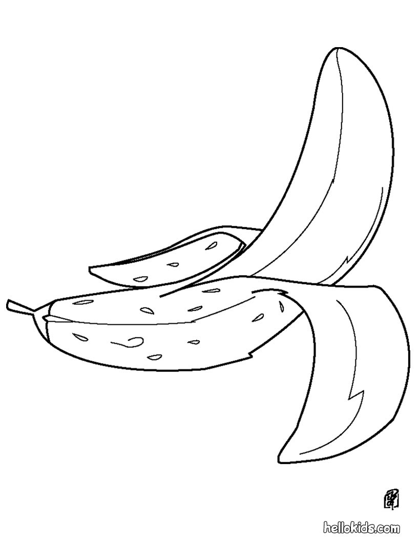 820x1060 Banana Coloring Pages