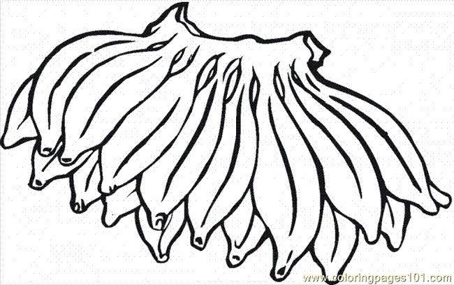 650x408 Banana 3 Coloring Page