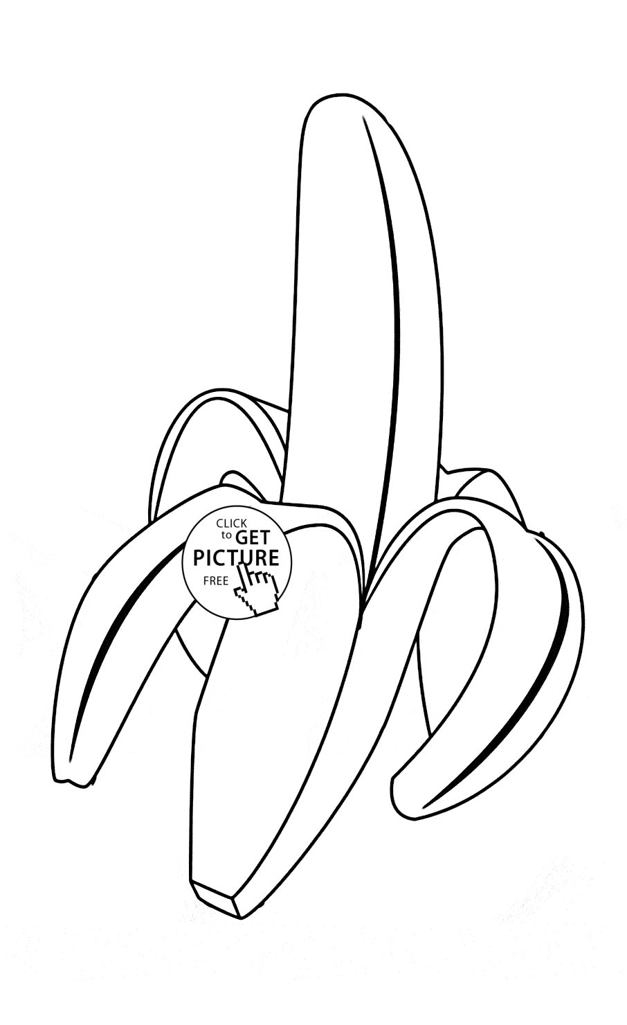 906x1480 Tropical Banana Coloring Page For Kids, Fruits Coloring Pages