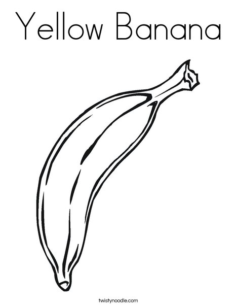 468x605 Yellow Banana Coloring Page