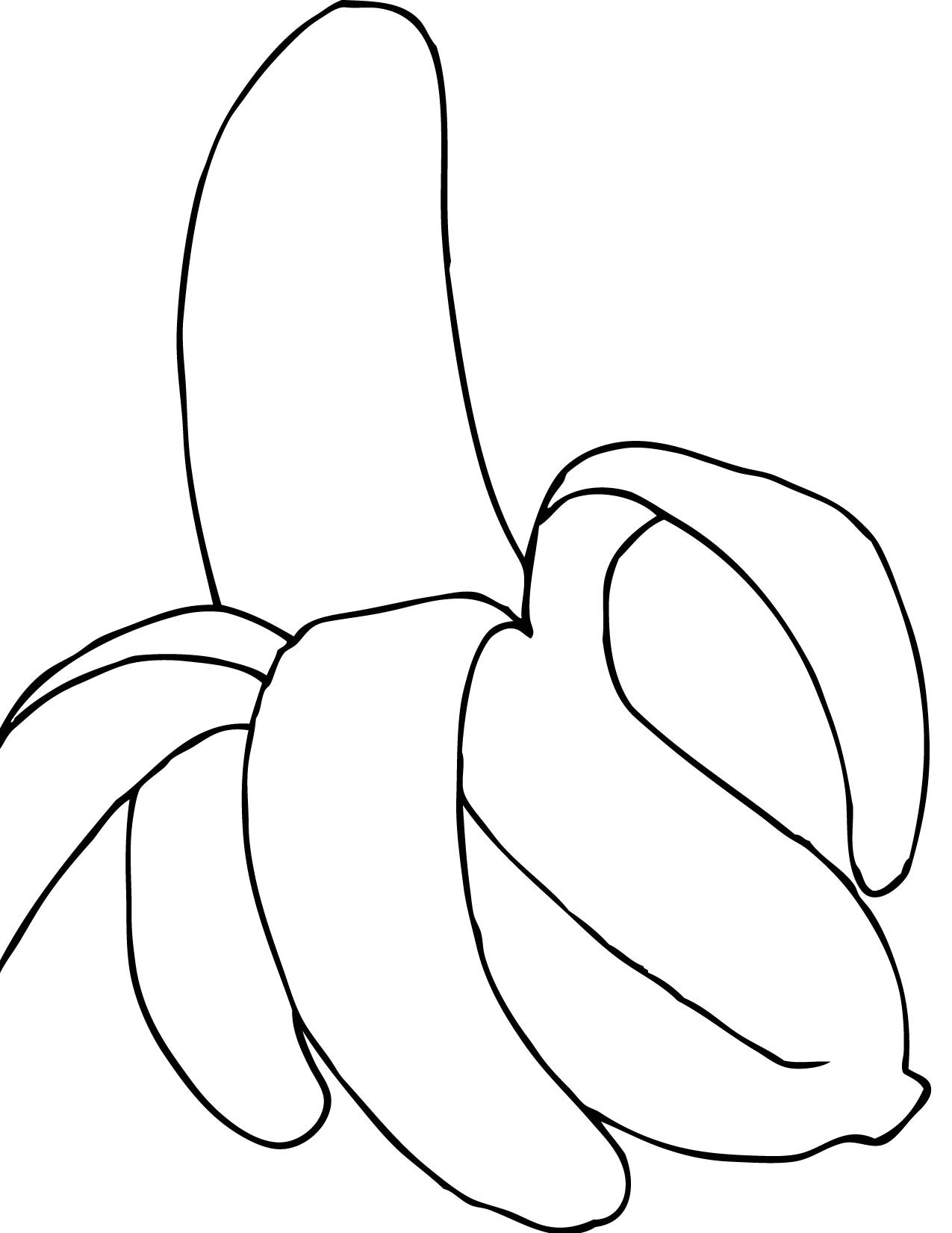 1275x1650 Banana Fruits Coloring Pages For Kids Beautiful Bananas Big Hand