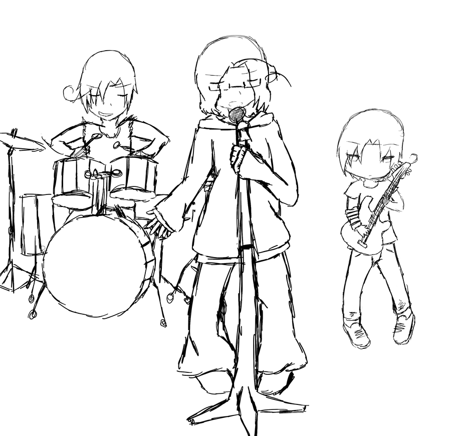900x870 Band Sketch By Gaaragirl654321